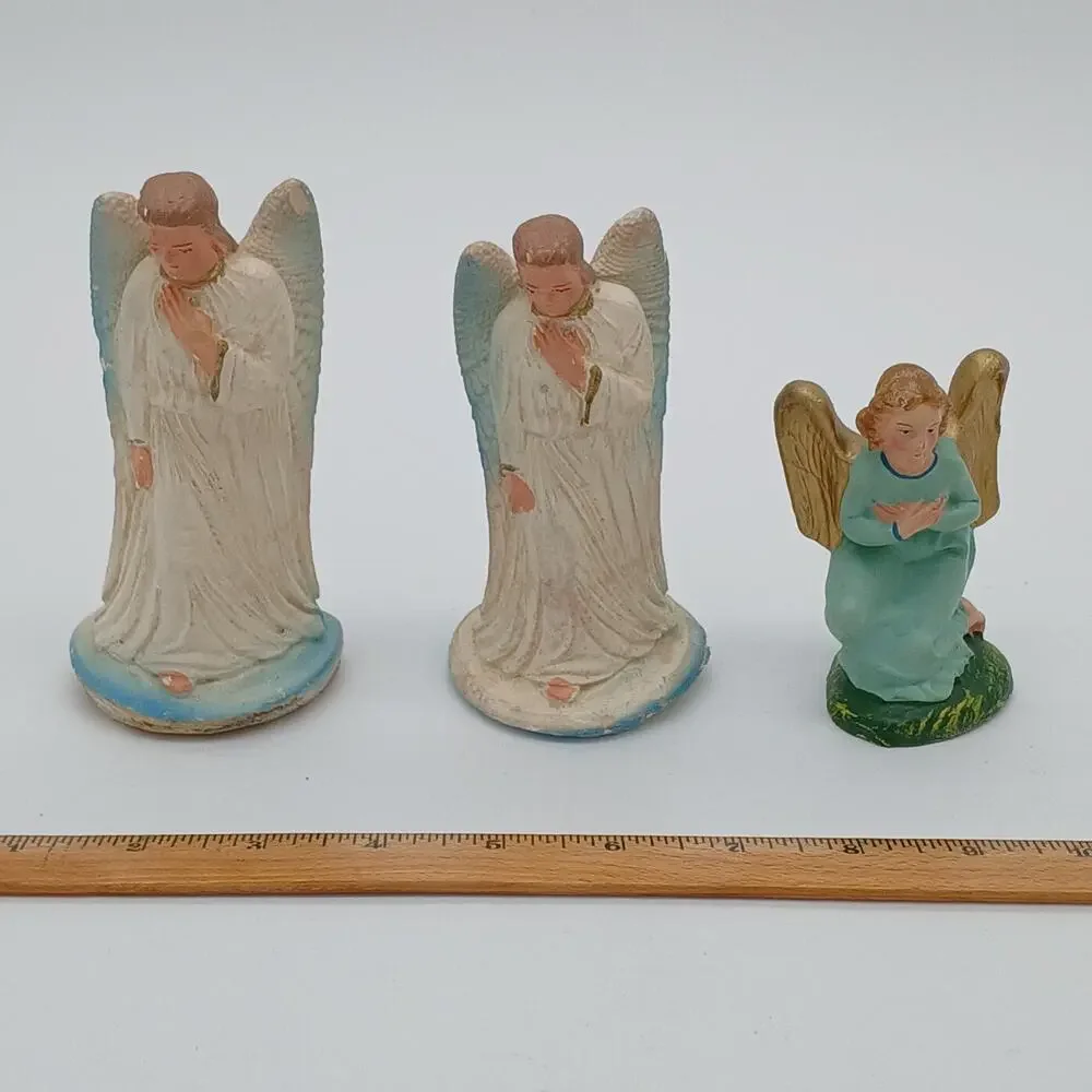 Vintage Nativity Lot of 22: Hand painted, Ceramic, Chalkware, Italy, Japan